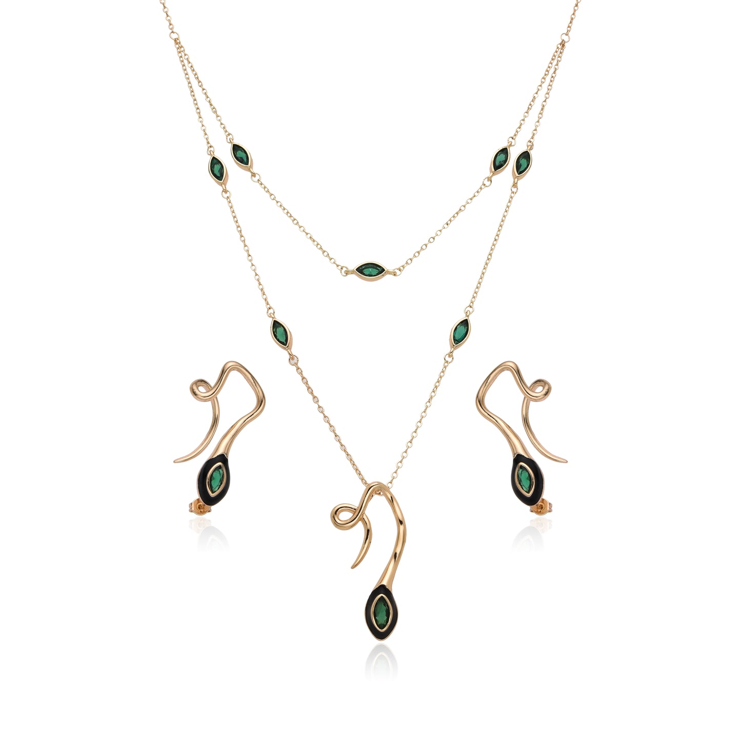 Set de collares con dijes colgantes