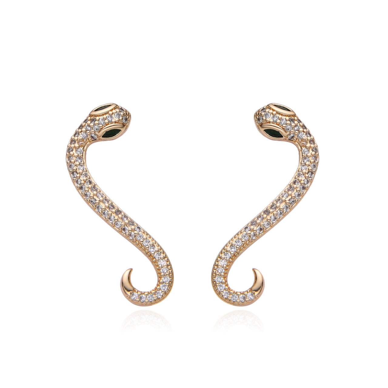 Aretes Serpiente con Zirconias