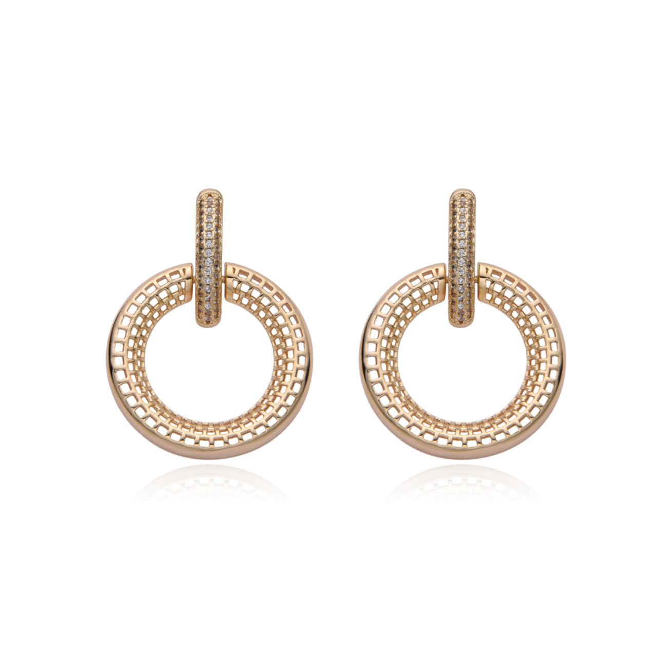 Golden Grid Halo Drops
