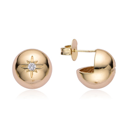 Mini Argollas · Zirconia Estrella