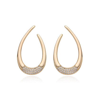 Aretes Argolla · Gota con Microzirconias