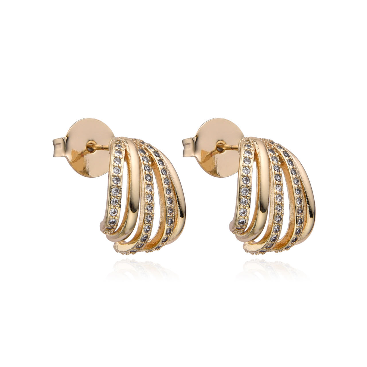 Aretes Brillo Dorado