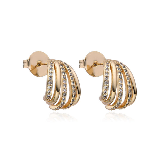 Aretes Brillo Dorado