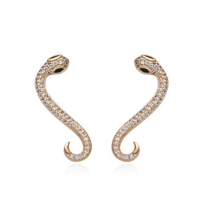 Aretes Serpiente con Zirconias