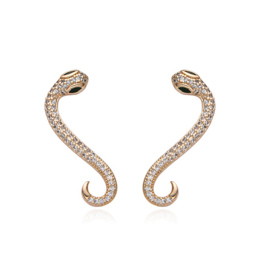 Aretes Serpiente con Zirconias