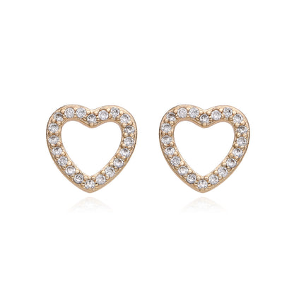 Aretes Corazón Abierto · Zirconias Pavé