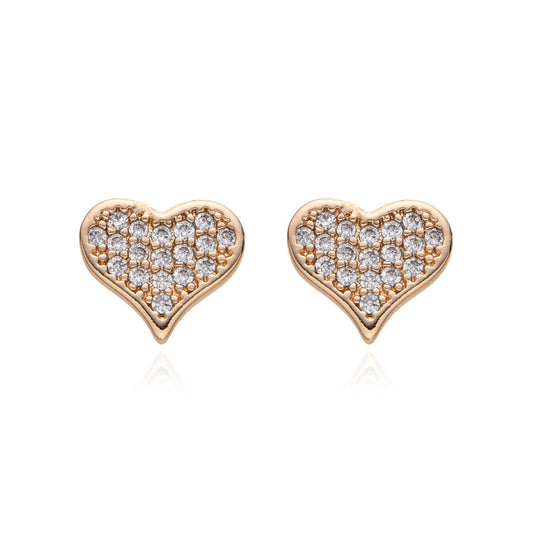 Corazón dorado con circones