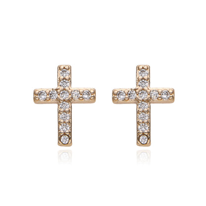 Aretes Cruz de Elegancia Celestial