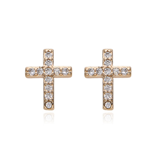 Aretes Cruz de Elegancia Celestial