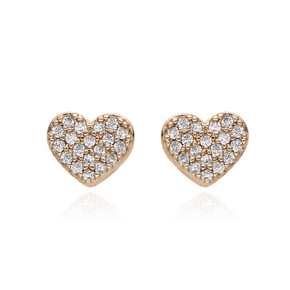 Aretes Corazón Pavé · Open Love