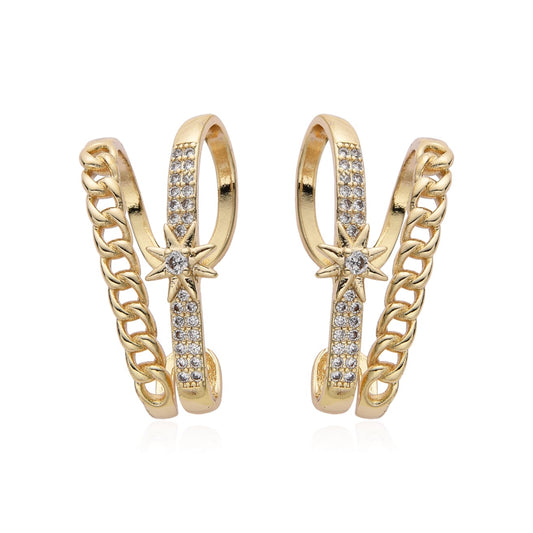 Ear Cuff Estrella Encadenada