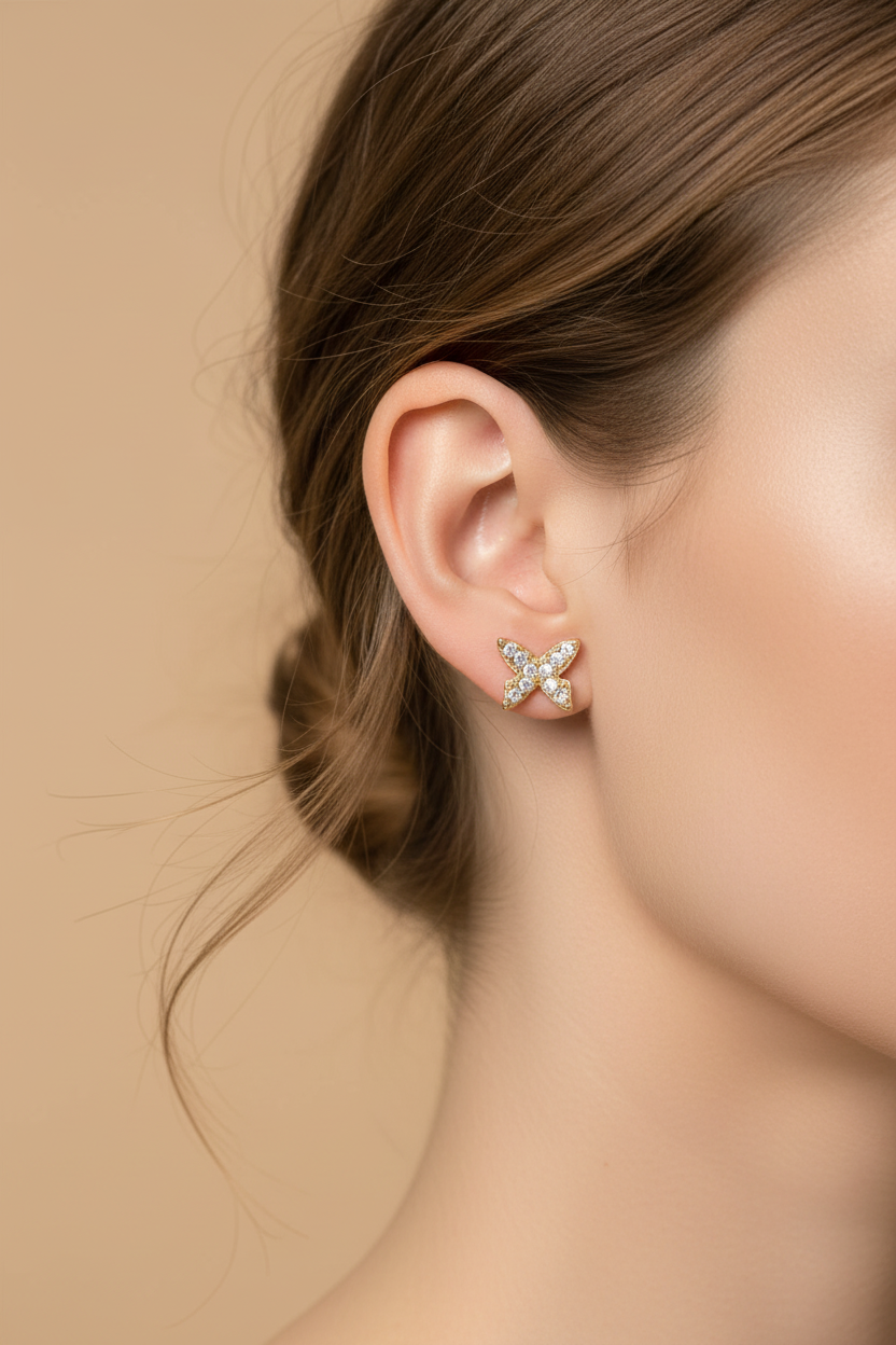 LEIPA-24 · Aretes Mariposa Encanto Zirconias · Modelo