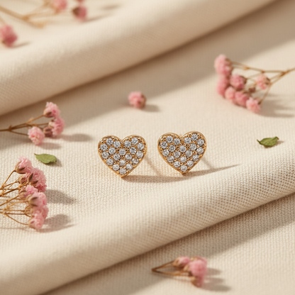 LEIPA-27 · Aretes Corazón Pavé Open Love · Ambiente