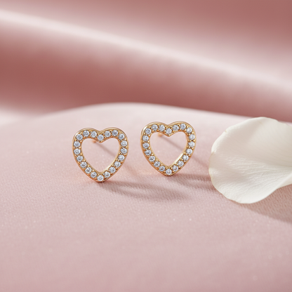 LEIPA-19 · Aretes Corazón Abierto Zirconias · Ambiente