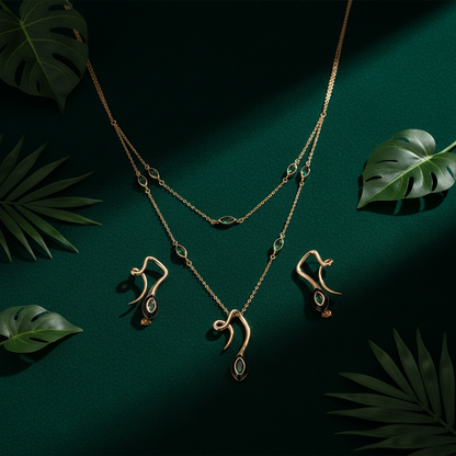 LEIPA-220 · Set Collares Dijes Serpiente & Esmeraldas · Ambiente
