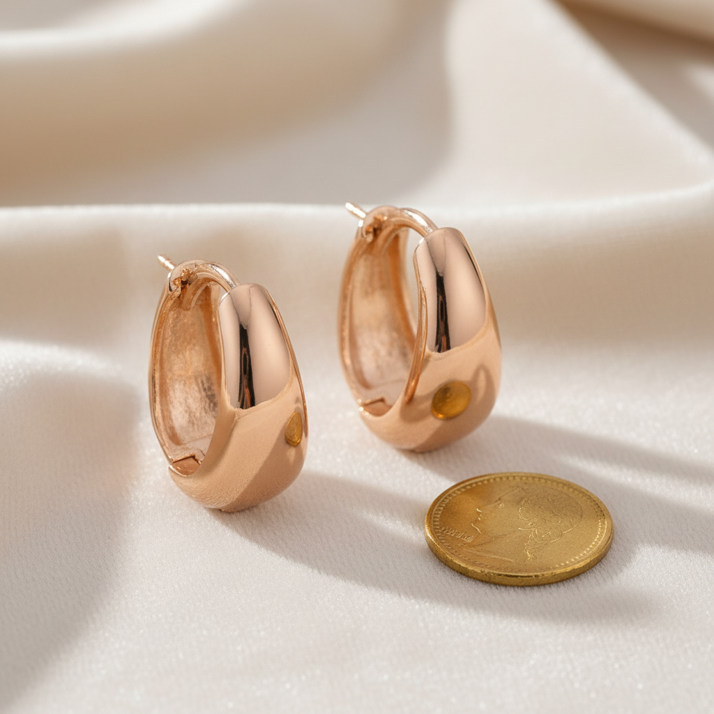 LEIPA-43 · Aretes Argolla Media Brillo Clásico · Ambiente