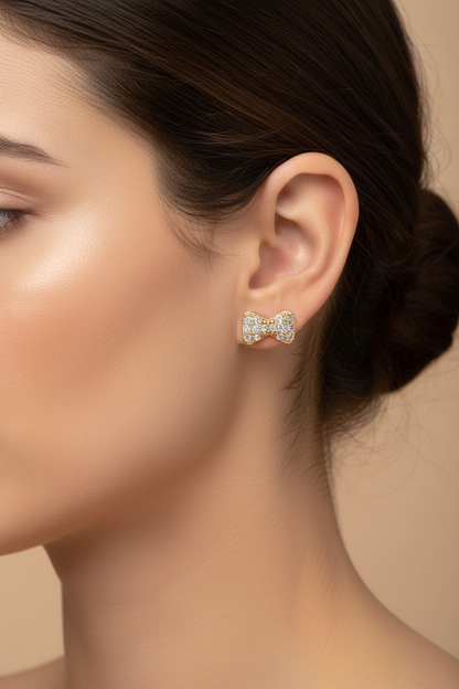 LEIPA-29 · Aretes Lazo Pavé Completo · Modelo